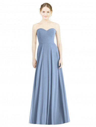 Soft Chiffon Long Sleeveless Evening Dress / Bridesmaid Dress Barrie