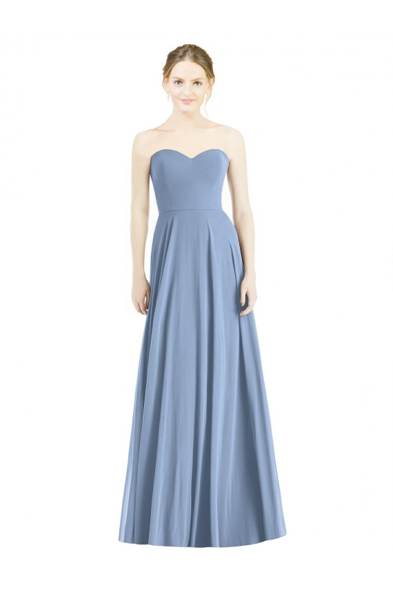 Soft Chiffon Long Sleeveless Evening Dress / Bridesmaid Dress Barrie