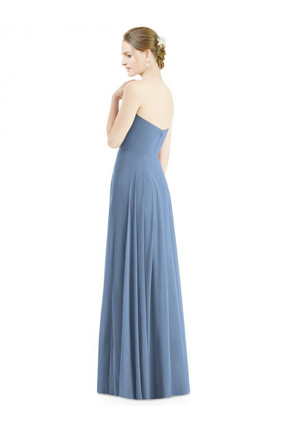 Soft Chiffon Long Sleeveless Evening Dress / Bridesmaid Dress Barrie