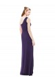 Soft Chiffon A-Line Long Sleeveless Grape Evening Dress / Bridesmaid Dress Barrie