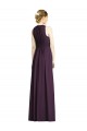 Soft Chiffon A-Line Long Sleeveless Grape Bridesmaid Dress Barrie