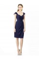 Soft Chiffon Sheath Knee Length Cap Sleeves Bridesmaid Dress Barrie