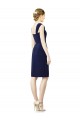 Soft Chiffon Sheath Knee Length Cap Sleeves Bridesmaid Dress Barrie