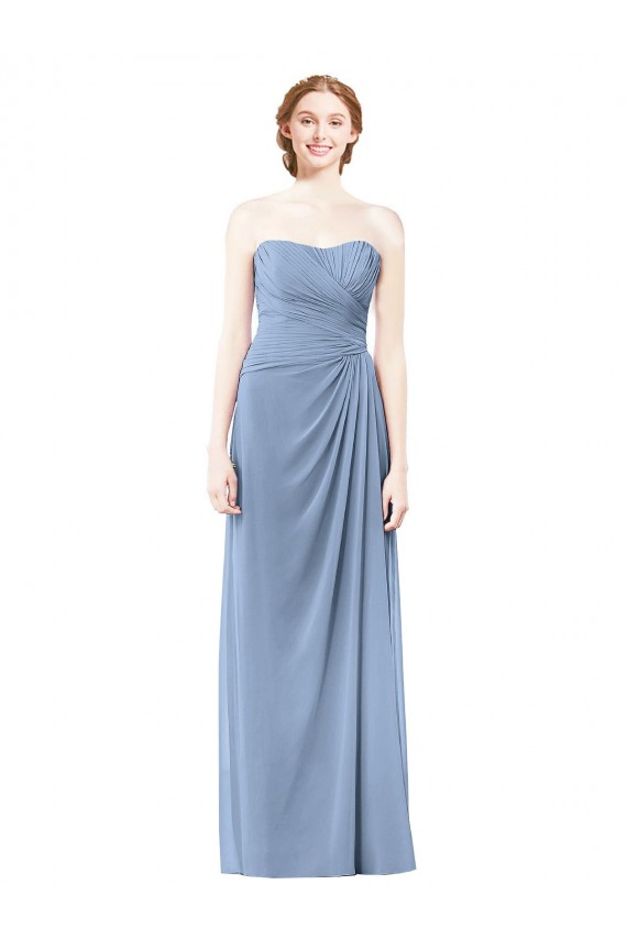 Chiffon A-Line Long Sleeveless Formal Dresses / Bridesmaid Dresses Barrie