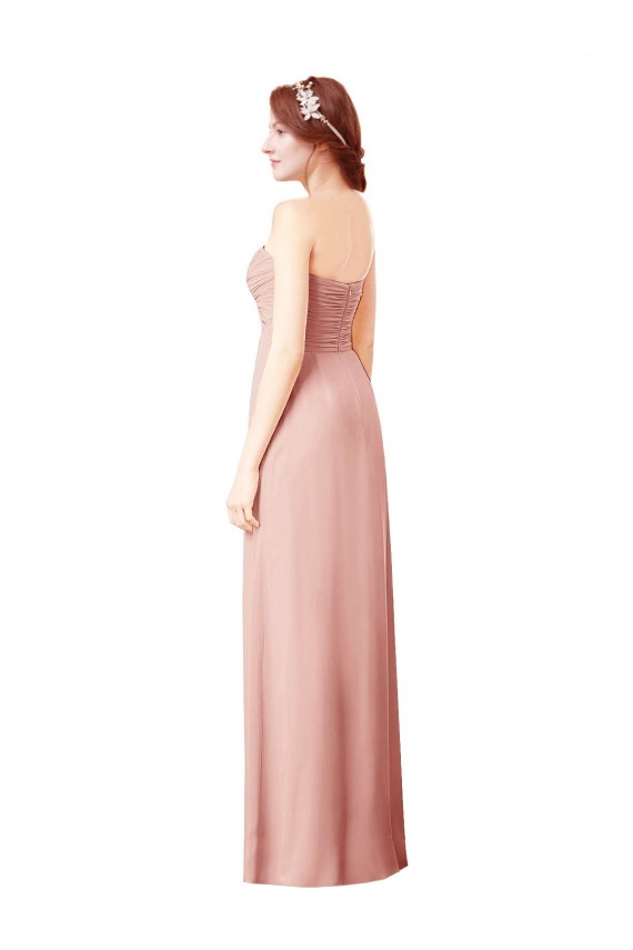 Soft Chiffon Long Sleeveless Bridesmaid Dress Barrie