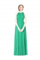 Soft Chiffon A-Line Long Sleeveless Emerald Green Bridesmaid Dress Barrie