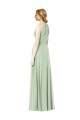 Soft Chiffon A-Line Long Sleeveless Emerald Green Bridesmaid Dress Barrie