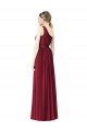 Soft Chiffon A-Line Long Sleeveless Bridesmaid Evening Dress Barrie