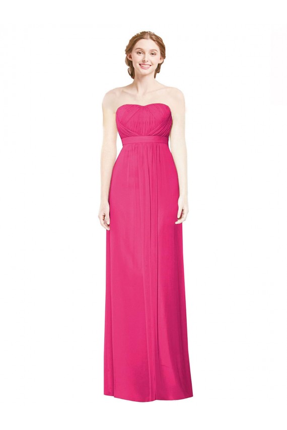 Soft Chiffon A-Line Sleeveless Azalea Bridesmaid Dress Barrie