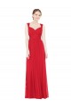 Chiffon A-Line Long Sleeveless Side Front Slit Bridesmaid Dresses Barrie