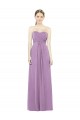 Soft Chiffon A-Line Long Sleeveless Dark Lavender Bridesmaid Dress Barrie