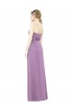 Soft Chiffon A-Line Long Sleeveless Dark Lavender Bridesmaid Dress Barrie