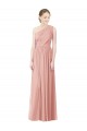 Soft Chiffon A-Line Long Sleeveless Bliss Pink Bridesmaid Dress Barrie
