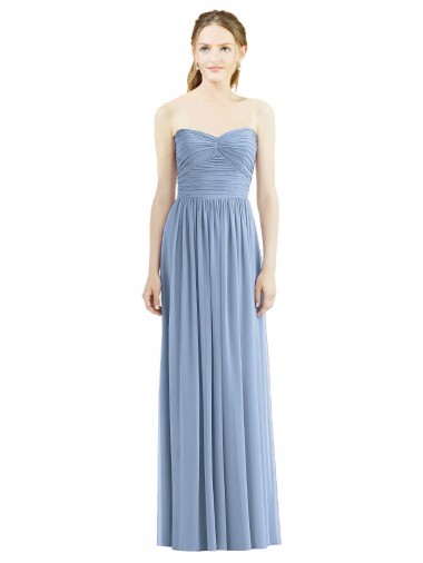 Chiffon Long Sleeveless Bridesmaid Gowns Barrie