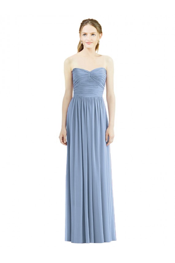 Chiffon Long Sleeveless Bridesmaid Gowns Barrie