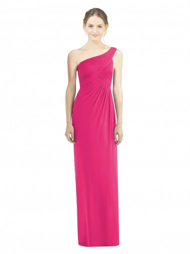 Soft Chiffon Sheath Long Sleeveless Azalea Bridesmaid Dresses Barrie