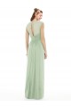 Soft Chiffon A-Line Long Cap Sleeves Sage Formal Dress / Bridesmaid Dress Barrie