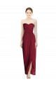 Soft Chiffon Sheath Long Sleeveless Bridesmaid Dress Barrie