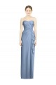 Soft Chiffon Sheath Long Sleeveless Front Slit Bridesmaid Dresses Barrie