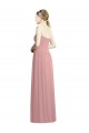 Chiffon A-Line Long Sleeveless Front Slit Bridesmaid Dresses Barrie