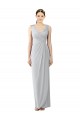 Chiffon Sheath Long Sleeveless V-Back Bridesmaid Dress / Evening Dress Barrie