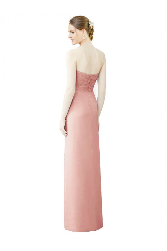 Soft Chiffon A-Line Long Sleeveless Bliss Pink Bridesmaid Dresses Barrie
