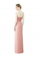 Soft Chiffon A-Line Long Sleeveless Bliss Pink Bridesmaid Dresses Barrie