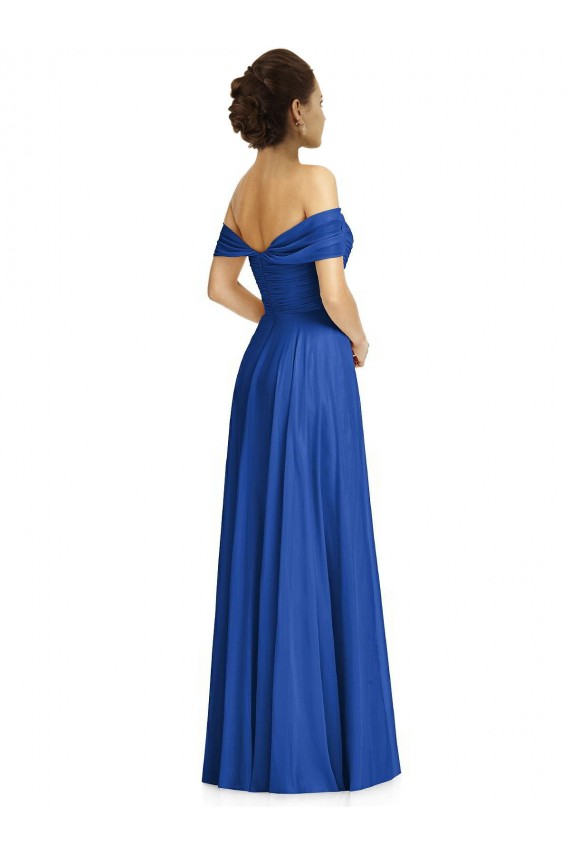 Soft Chiffon A-Line Long Cap Sleeves Semi Formal Evening Dress / Bridesmaid Dress Barrie