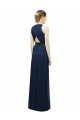 Soft Chiffon A-Line Long Sleeveless Salmon Bridesmaid Gowns Barrie