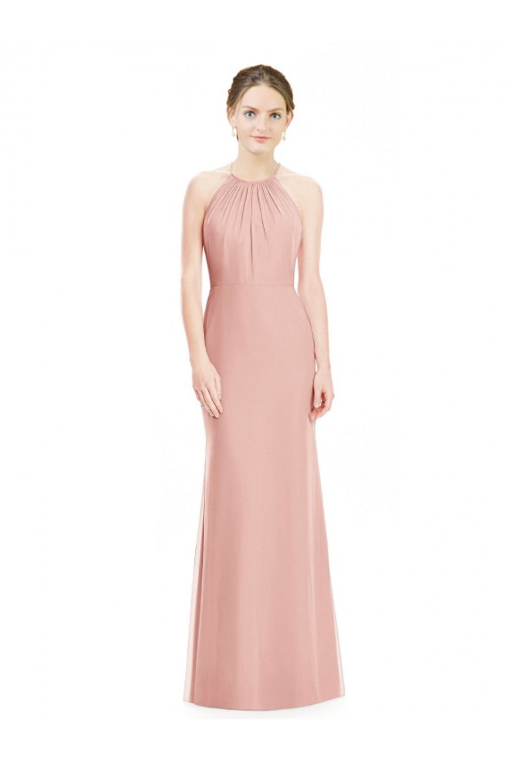 Soft Chiffon Mermaid Mermaid Sleeveless Bliss Pink Bridesmaid Dress Barrie