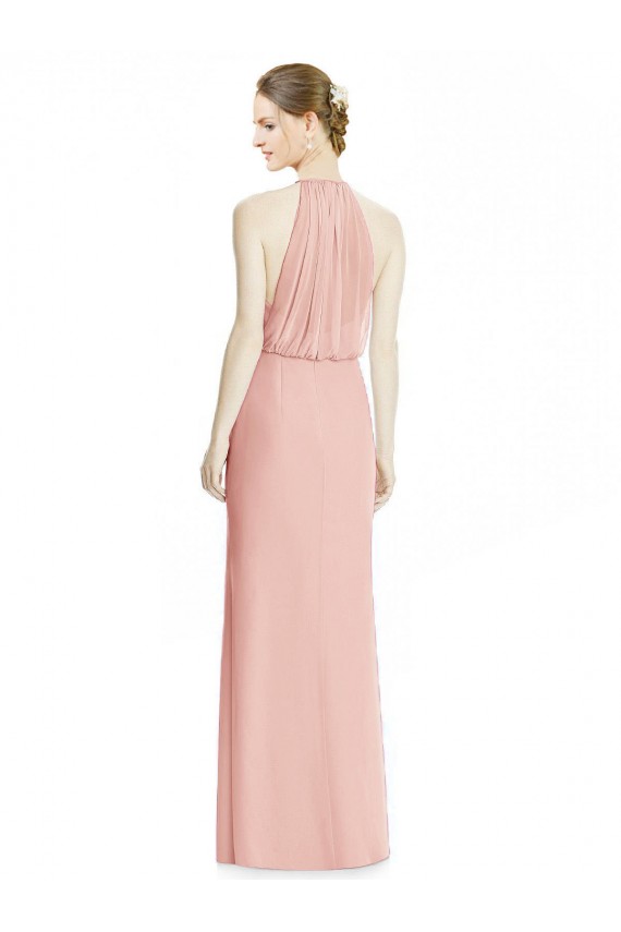 Soft Chiffon Mermaid Mermaid Sleeveless Bliss Pink Bridesmaid Dress Barrie