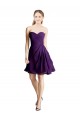 Soft Chiffon A-Line Knee Length Sleeveless Purple Bridesmaid Dress Barrie