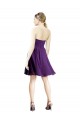 Soft Chiffon A-Line Knee Length Sleeveless Purple Bridesmaid Dress Barrie