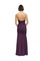 Soft Chiffon Mermaid Long Sleeveless Grape Bridesmaid Dress Barrie