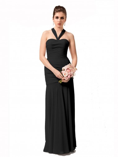 Chiffon Mermaid Long Sleeveless Bridesmaid Dress / Evening Dress Barrie