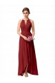 Luxe Chiffon A-Line Sleeveless Burgundy Bridesmaid Dresses Barrie