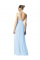 Soft Chiffon A-Line Long Sleeveless Light Sky Blue Bridesmaid Dress Barrie