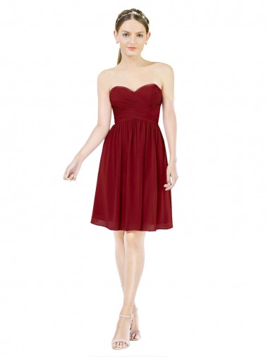 Soft Chiffon A-Line Knee Length Sleeveless Cocktail Dresses Barrie
