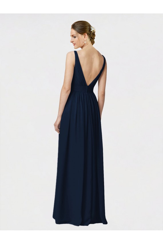 Chiffon A-Line Long Sleeveless Bridesmaid Dresses / Formal Dresses Barrie
