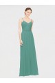 Chiffon A-Line Long Sleeveless Icelandic Silver Bridesmaid Dress / Evening Dress Barrie