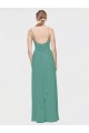 Chiffon A-Line Long Sleeveless Icelandic Silver Bridesmaid Dress / Evening Dress Barrie
