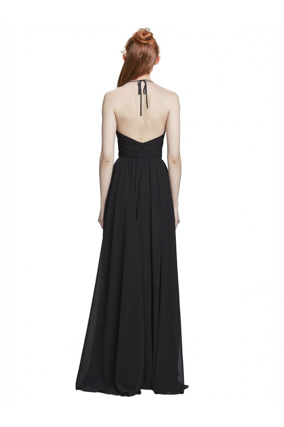 Chiffon A-Line Sleeveless Dark Navy Formal Dress / Bridesmaid Dress Barrie