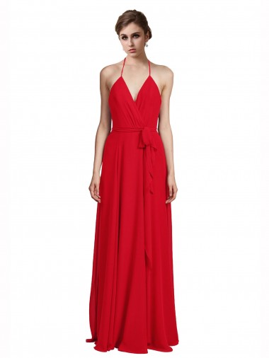 Chiffon Long Sleeveless Bridesmaid Dress Barrie