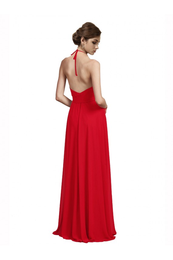 Chiffon Long Sleeveless Bridesmaid Dress Barrie