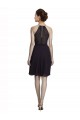 Soft Chiffon A-Line Knee Length Sleeveless Grape Bridesmaid Dress Barrie