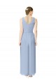 Soft Chiffon A-Line Long Sleeveless Periwinkle Bridesmaid Gowns Barrie