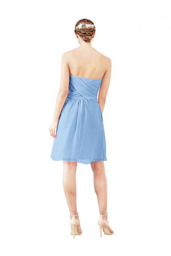 Soft Chiffon A-Line Knee Length Sleeveless Open Back Bridesmaid Dress Barrie
