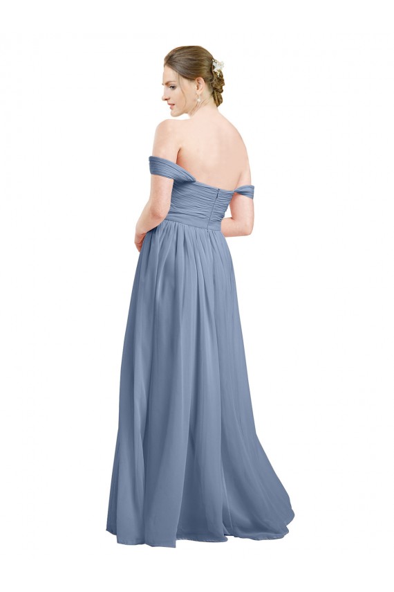 Soft Chiffon A-Line Sleeveless Dusty Blue Formal Dress / Bridesmaid Dress Barrie