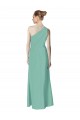 Soft Chiffon A-Line Long Sleeveless Jade Bridesmaid Dress Barrie