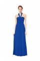 Chiffon A-Line Long Floor Length Sleeveless Open Back Bridesmaid Dress Barrie